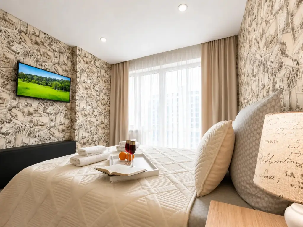 Уфа: Апартаменты Четыре Сезона Двухкомнатные (24 этаж) с Кофемашиной и Массажером