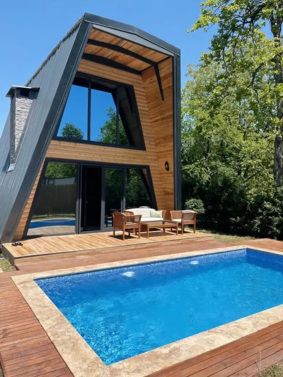 Сакарья: Bungalow With Pool Jacuzzi in Bedroom in Sapanca