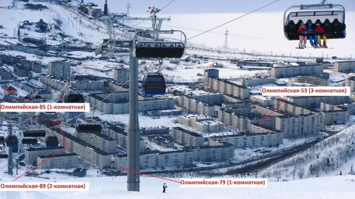 Кировск: Апартаменты 2-хкомн на Олимпийской-89, 3 этаж
