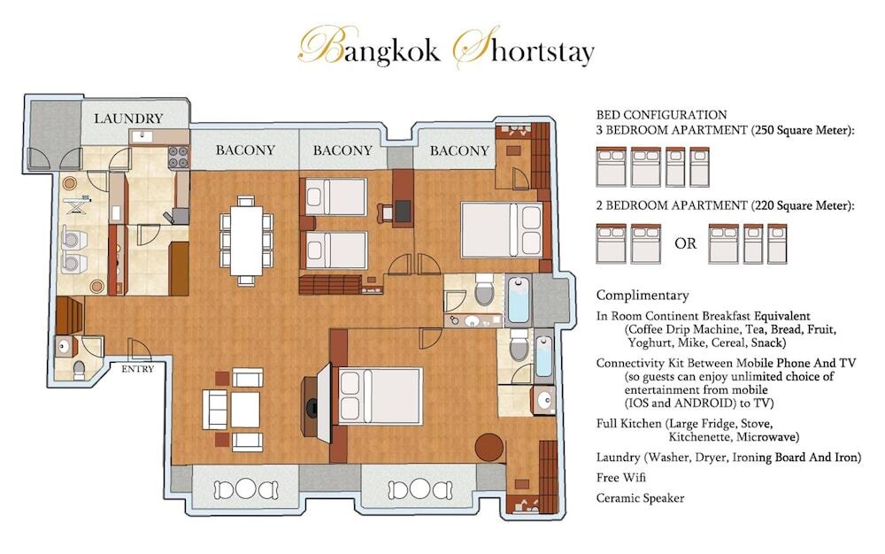 Бангкок: Bangkok Shortstay 2 to 3 BR Sukhumvit