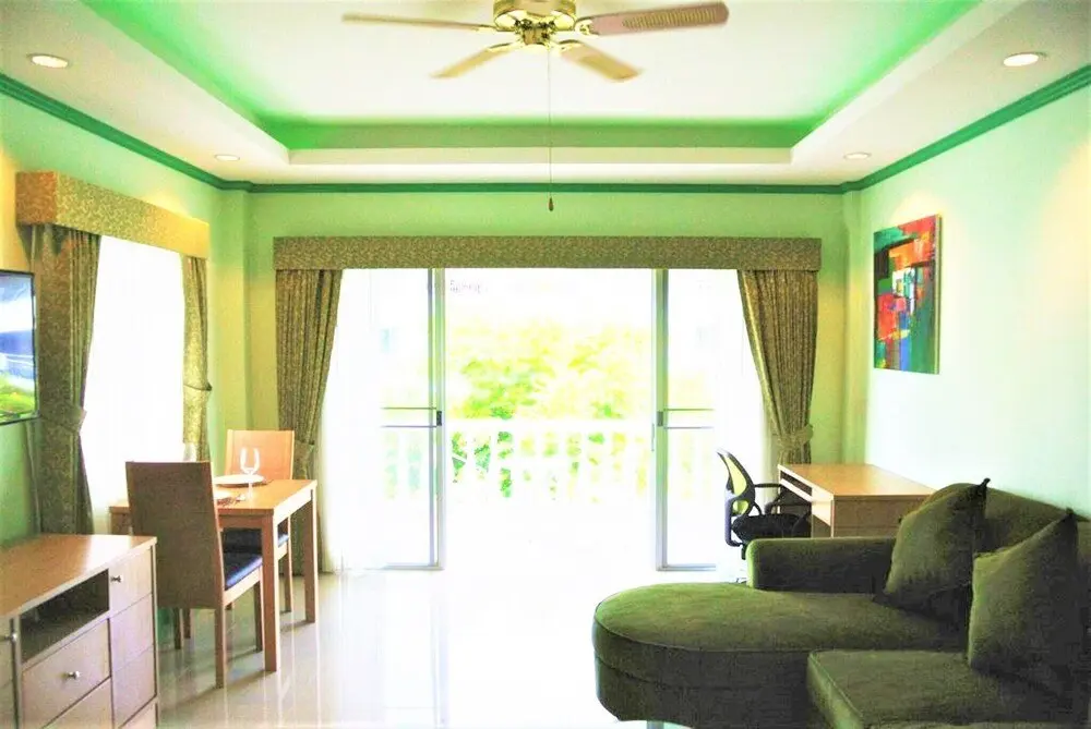 Паттайя: Baan Suan Lalana Sa 1 bedroom apartment with garden view