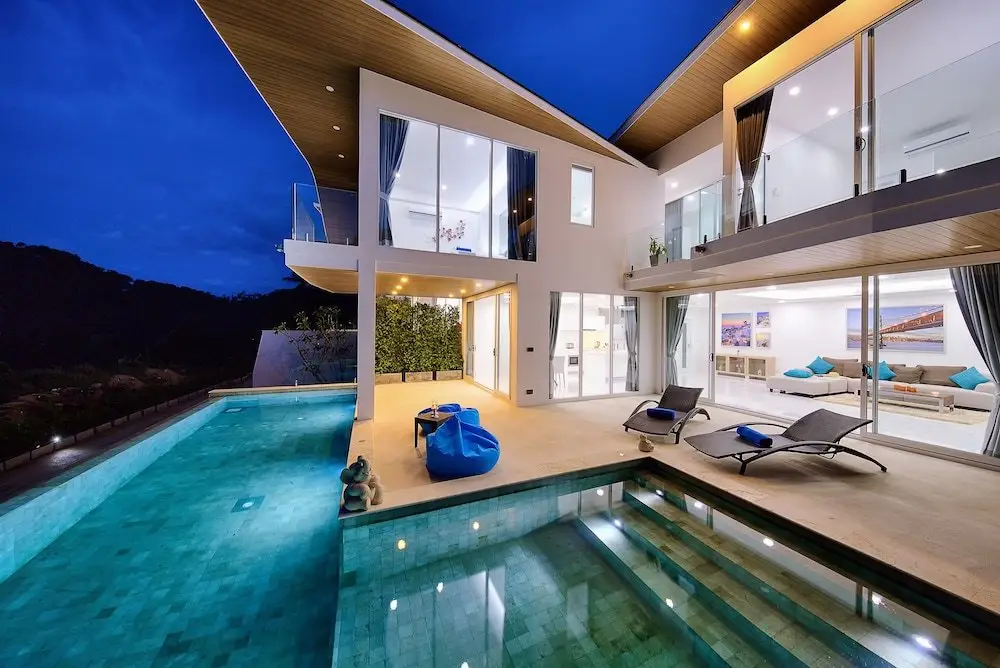 Самуи: Modern styled 3 BR pool Orchid Villa