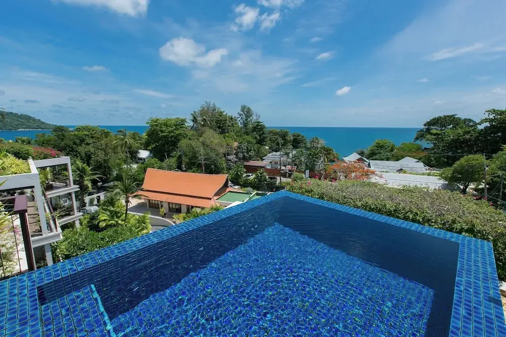 Муанг: Seaview Kata Gardens Penthouse Rooftop 4C