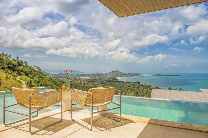 Самуи: Chaweng Noi Beach Full Moon 4br Seaview
