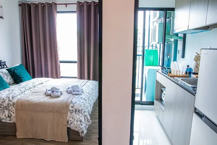Самутпракан: Apartment 450m from BTS with Sky Pool - bkbloft8