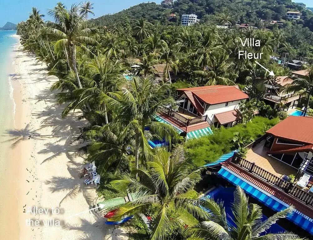 Самуи: Beachfront Resort Villa Fleur w Private Pool at Only 20 Meters From Beach