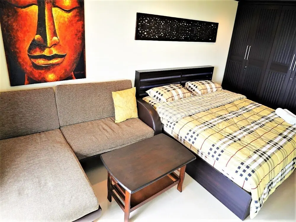 Паттайя: Corner Studio 47 sq m Apartment at Angket