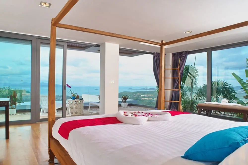 Самуи: 4 Bedroom Sea View Villa Blue overlooking Chaweng