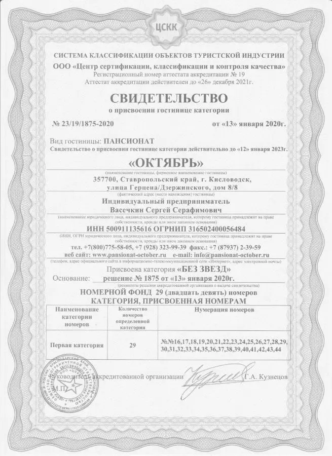 Кисловодск: Отель Пансионат Октябрь