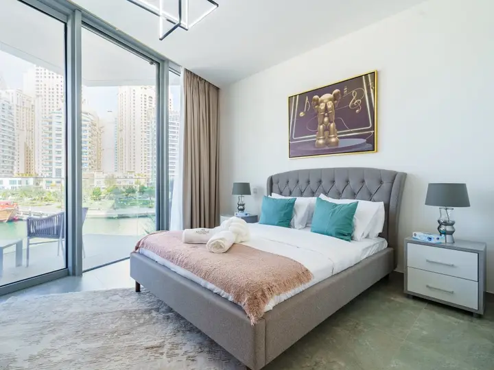 Дубай: Апартаменты Lavish 2BR with Balcony | Full Marina View