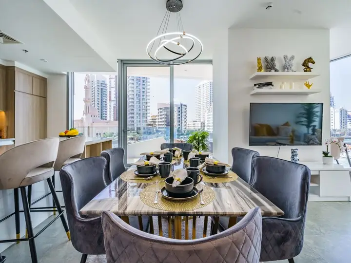 Дубай: Апартаменты Lavish 2BR with Balcony | Full Marina View