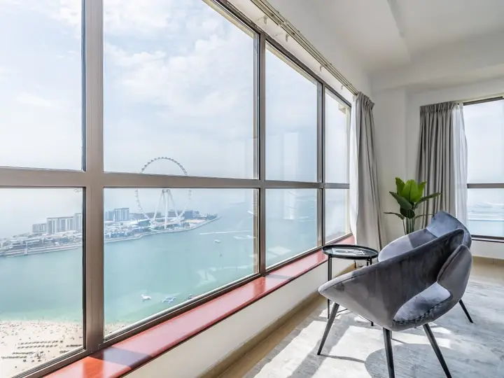 Дубай: Apartments Spacious 2BR Dubai Eye Sea View JBR