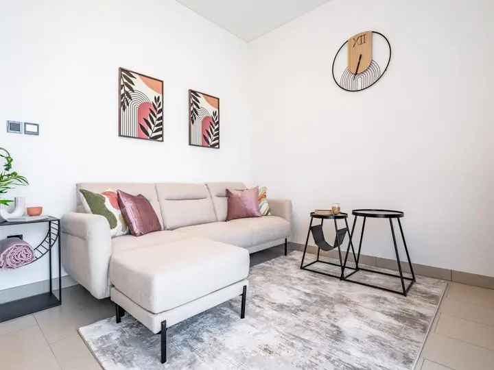 Дубай: Apartments Cozy 1 BR Burj Khalifa Glimpse Sobha Hartland