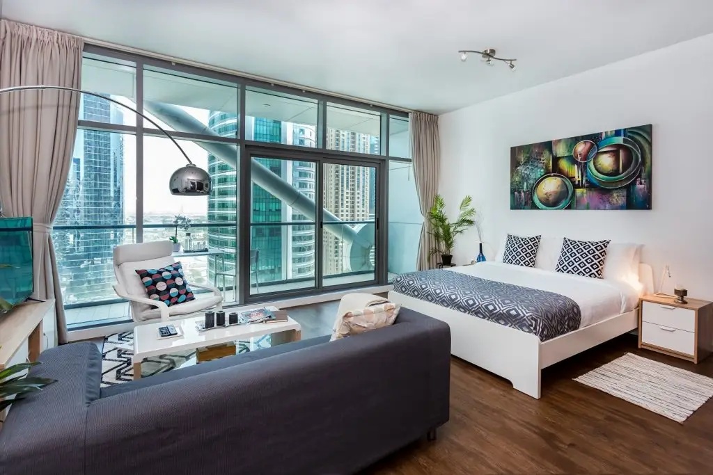 Дубай: Bright Studio 5' to Jumeirah Beach&Marina Mall