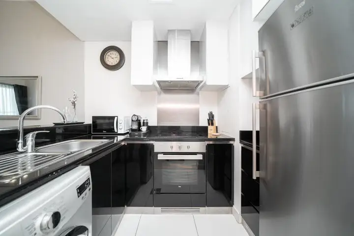 Дубай: Design apartment with stunning view of Palm Island
