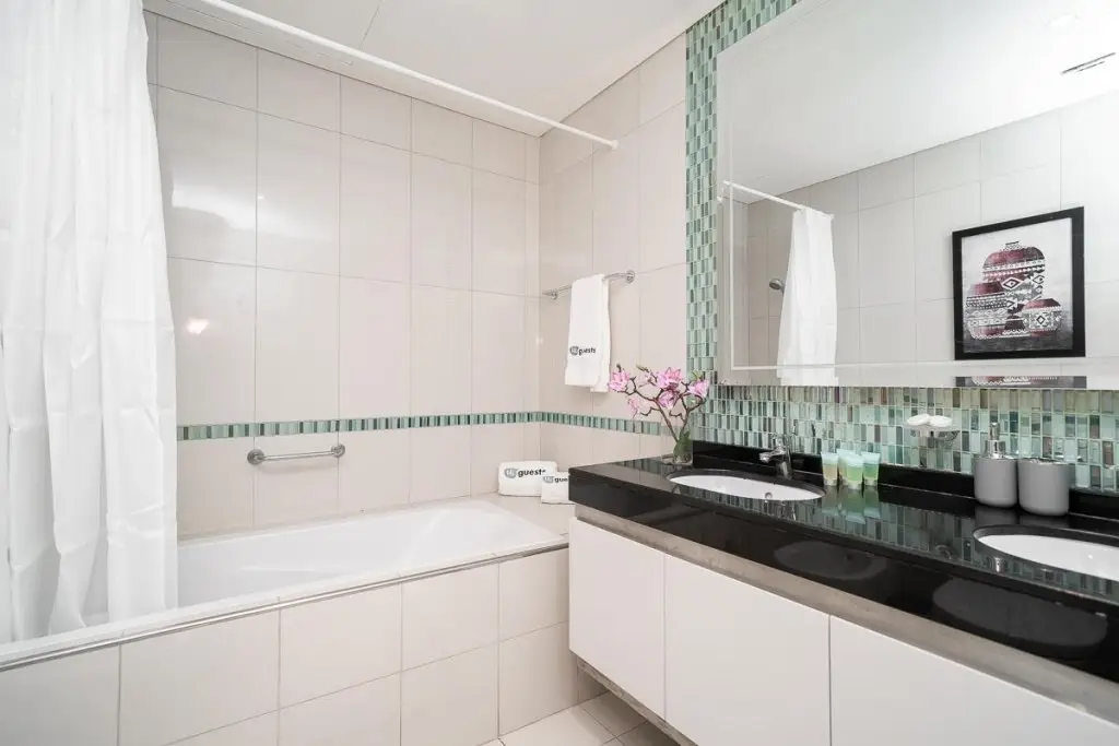 Дубай: Design apartment with stunning view of Palm Island