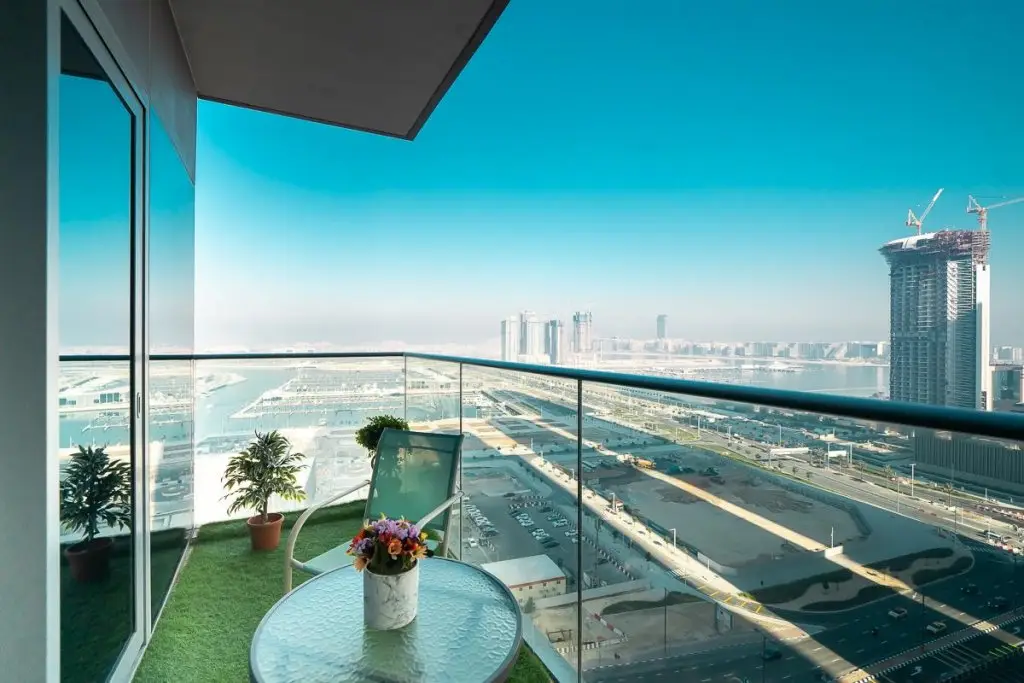 Дубай: Design apartment with stunning view of Palm Island