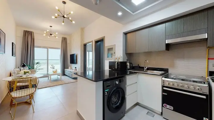 Дубай: Luxe - Modern Nordic 1 Bedroom 1 Sofa Bed