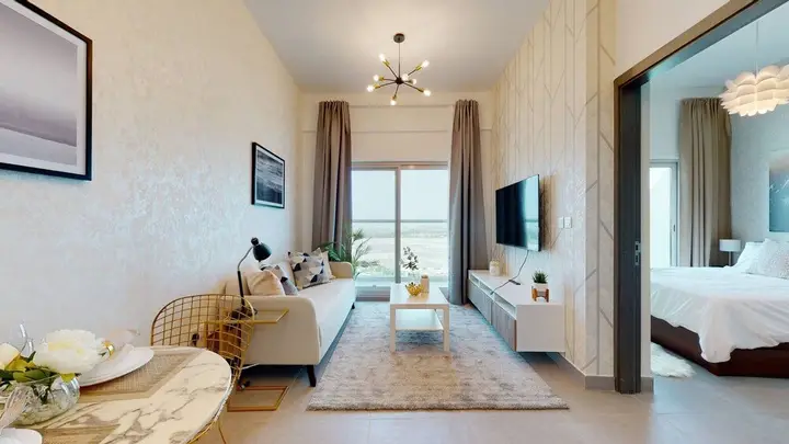 Дубай: Luxe - Modern Nordic 1 Bedroom 1 Sofa Bed