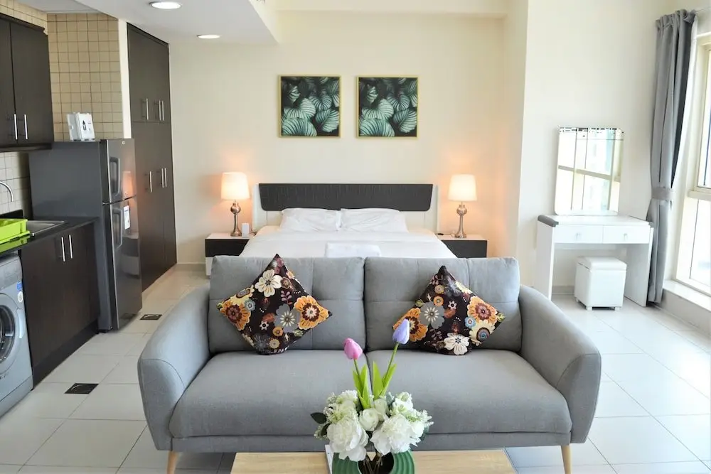 Дубай: Sea view furnished STUDIO with balcony in Marina - JMI