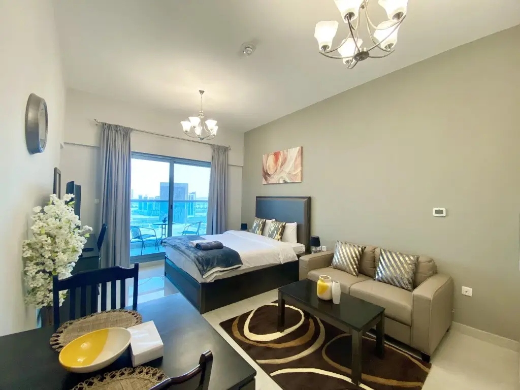Дубай: Апартаменты Studio | Burj khalifa & Lake view | Business Bay