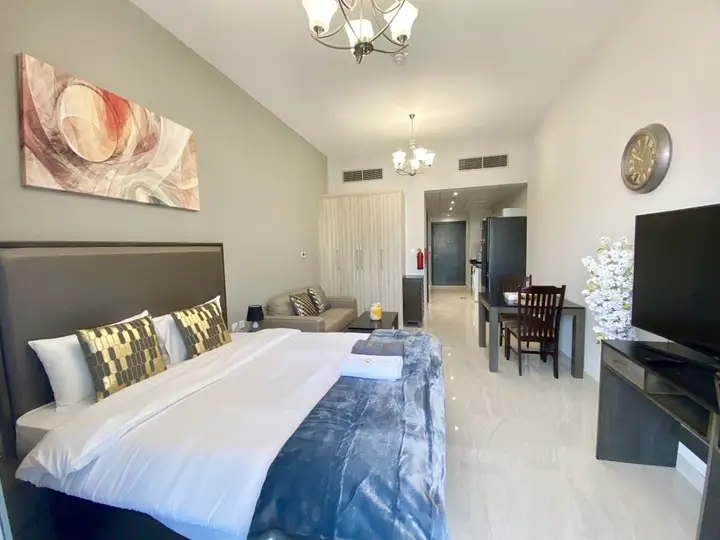 Дубай: Апартаменты Studio | Burj khalifa & Lake view | Business Bay