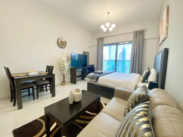 Дубай: Апартаменты Studio | Burj khalifa & Lake view | Business Bay