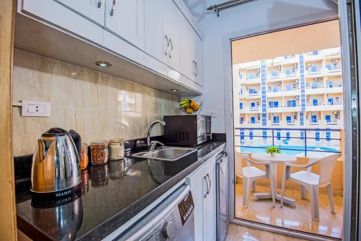Хургада: Pool View Balcony ★ Kitchenette ★ Washing Machine