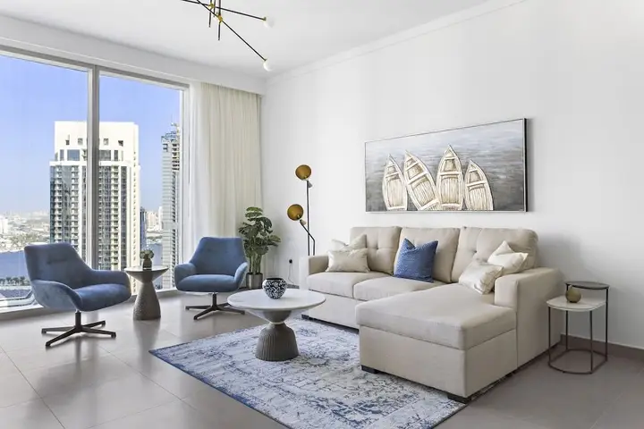 Дубай: WelHome - Luxe Apartment With Incredible View on Dubai Creek