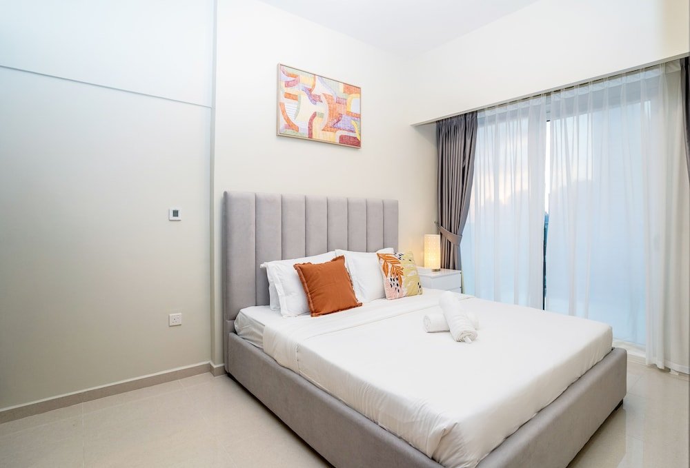 Дубай: Tanin - Fabulous Apt With Burj Khalifa View From Balcony
