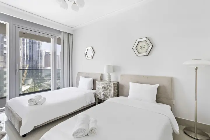 Дубай: WelHome - Luxury Apartment Facing Burj Khalifa With Terrace