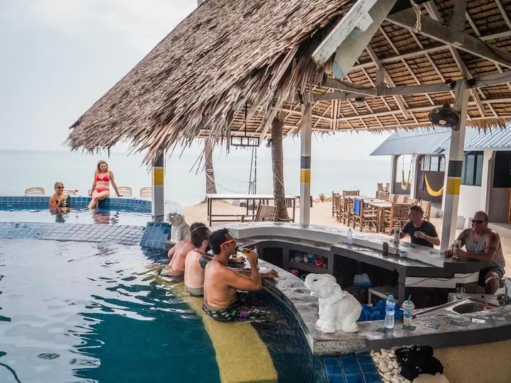 Ко-Пханган: Asia Blue - Beach Hostel Hacienda - Budget Double Room