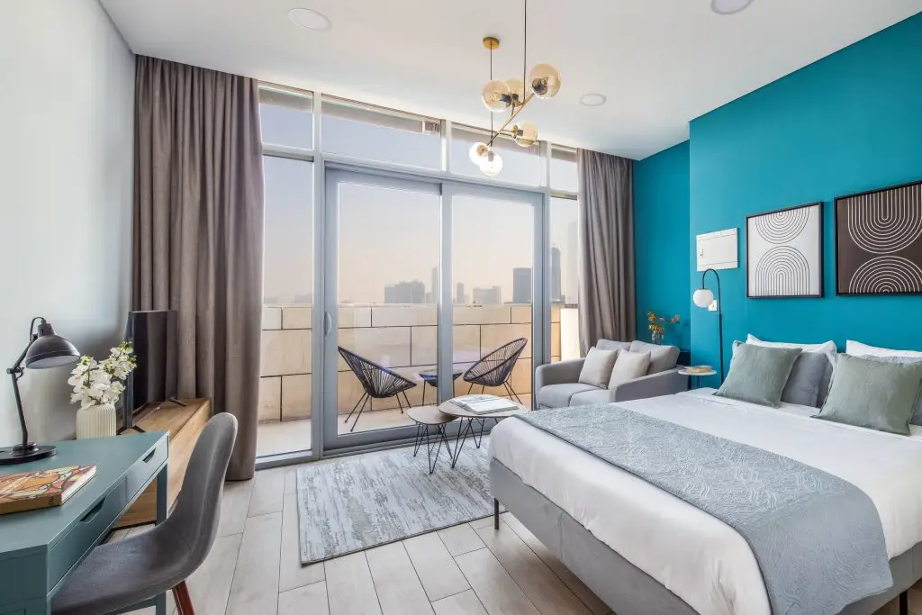 Апартаменты Stylish Studio DIFC | Burj Khalifa View Balcony — фото 1