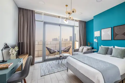 Апартаменты Stylish Studio DIFC | Burj Khalifa View Balcony — фото 1