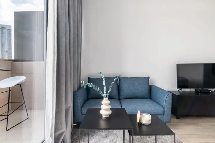 Дубай: Апартаменты Stylish DIFC Studio | Burj Khalifa View Balcony