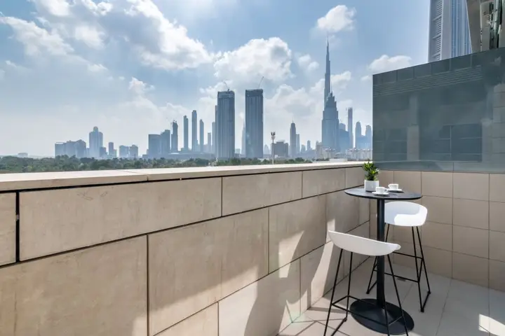 Дубай: Апартаменты Modern DIFC Studio | Burj Khalifa View Balcony