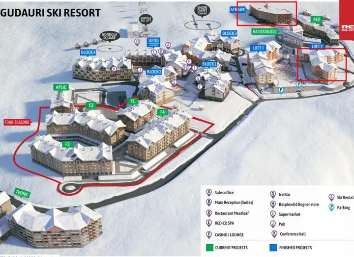 Гудаури: Atrium Apartments in New Gudauri ApartHotel