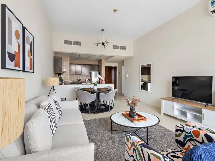 Дубай: Апартаменты Cosy 1-Bedroom La Fontana Brand New All Bills Inc