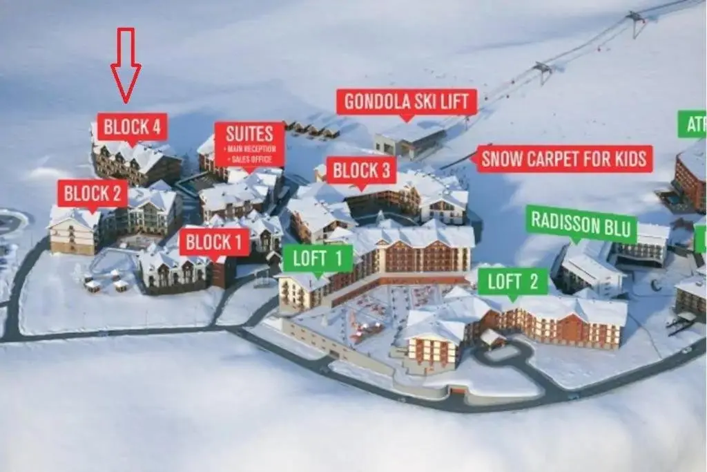 Гудаури: New Gudauri Block 4, Gondola apartment