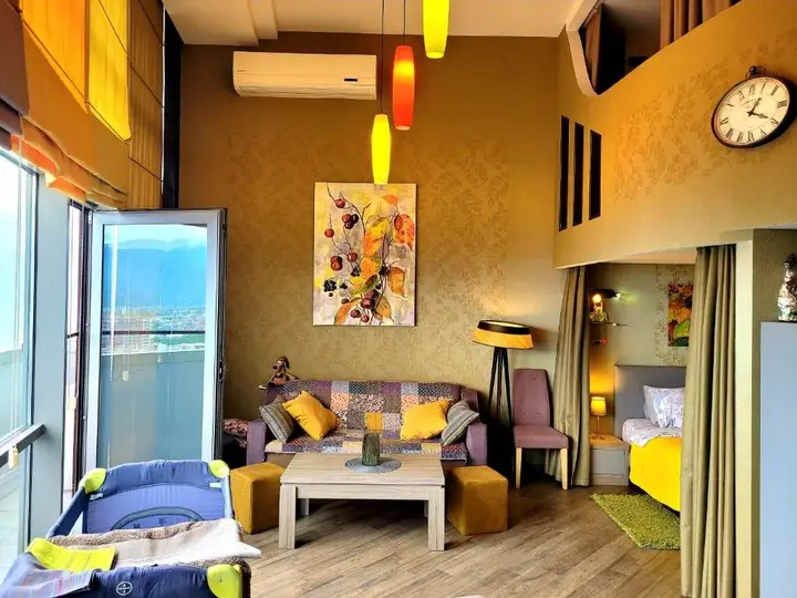 Батуми: 2 levels penthouse with a SUNSET SEA VIEW! Balcony and window 8x4m!