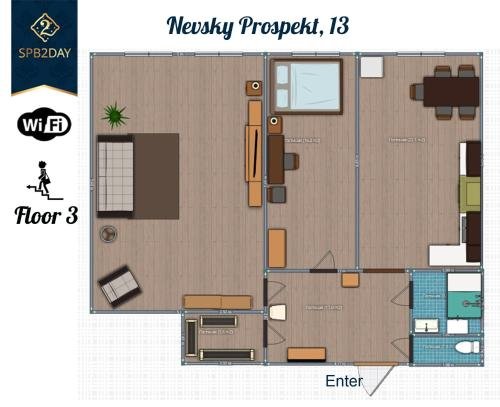 Санкт-Петербург: Apartment on Nevsky prospect 13
