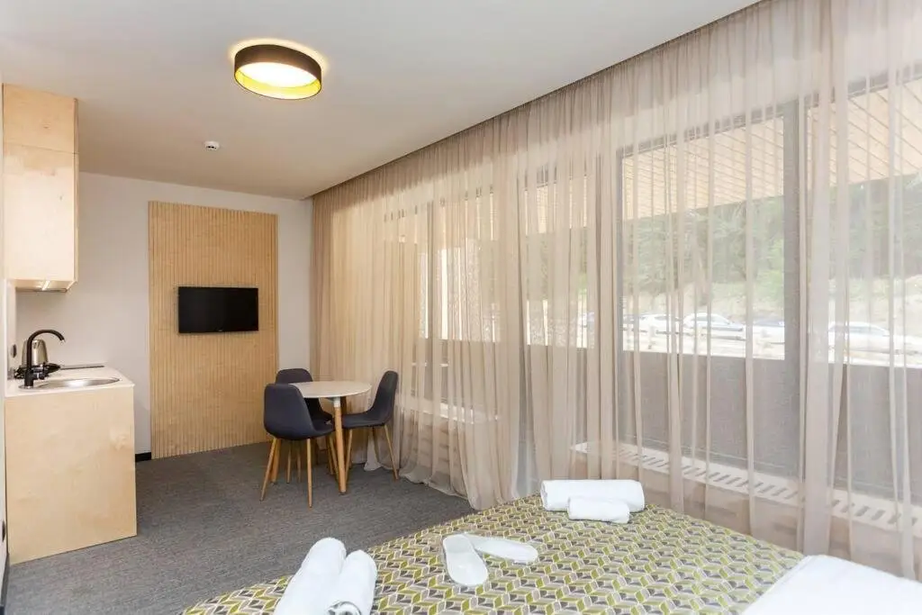 Бакуриани: Studio apt With furnished balcony 2 min To Kokhta