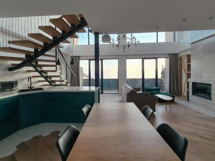Гудаури: George Snow Apartments in New Gudauri - fireplace, 50m to Gondola lift