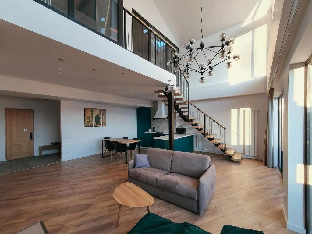 Гудаури: George Snow Apartments in New Gudauri - fireplace, 50m to Gondola lift