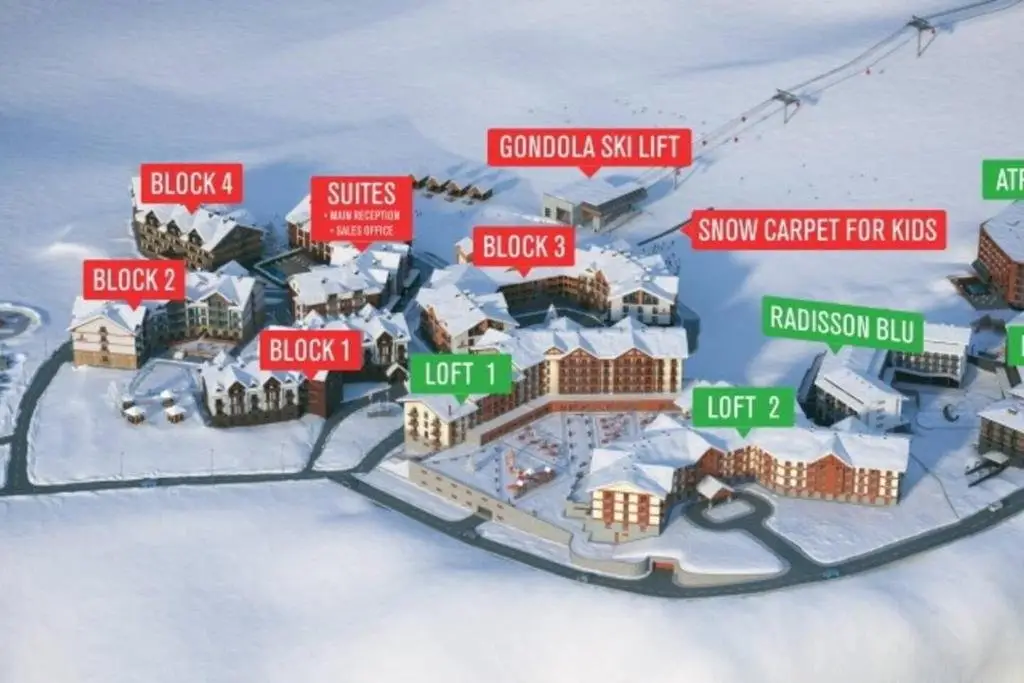 Гудаури: Apartament 401 RedCo Block 4 New Gudauri