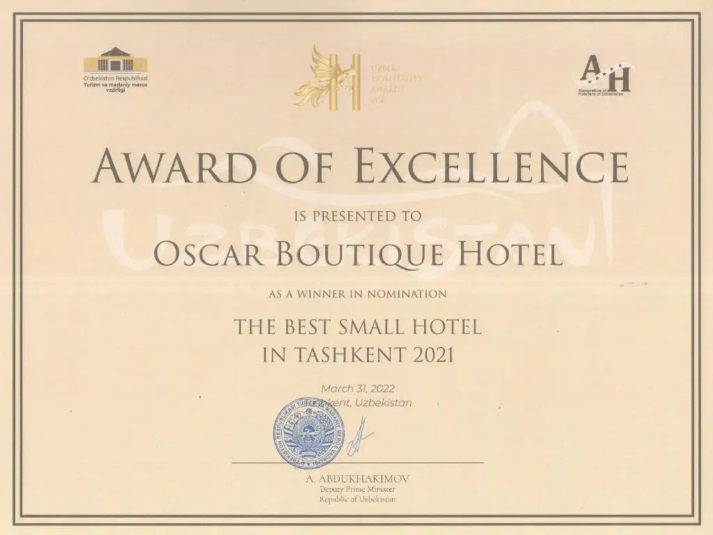 Ташкент: Отель Oscar Boutique