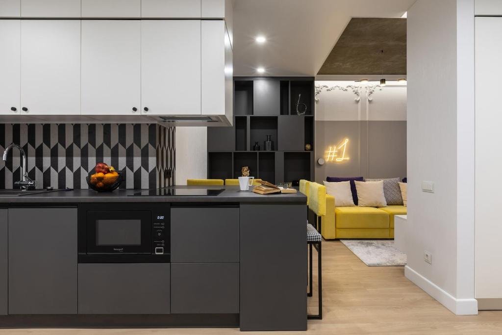 Минск: LOFT#1 Brand New Luxury Apartment with a Spectacular View, Mayak Minsk
