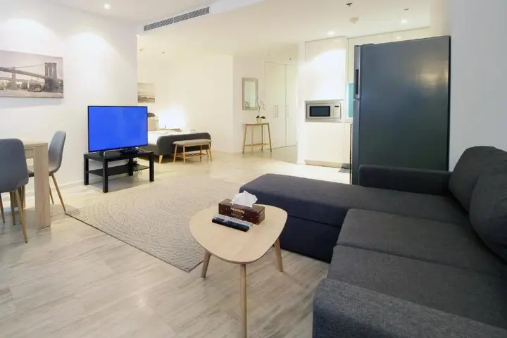 Дубай: Signature Holiday Homes - Luxury 1 Bedroom Apartment D1 Tower Waterfront View