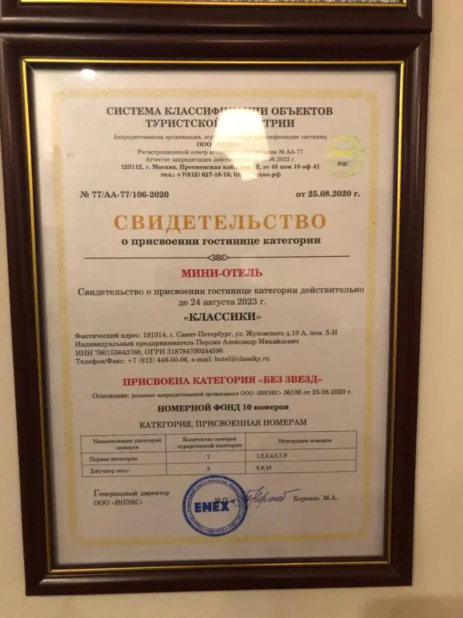 Санкт-Петербург: Отель Классики