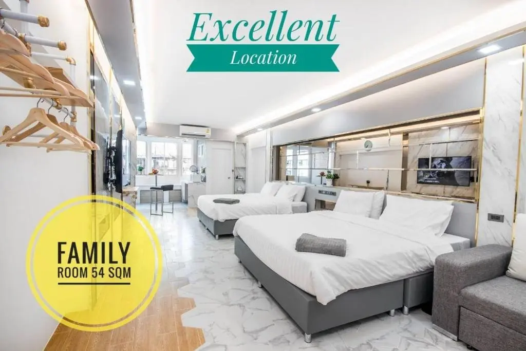 Бангкок: Family Hub Pratunam 6 FREE Airport pickup min 3nights and 4Adults stay